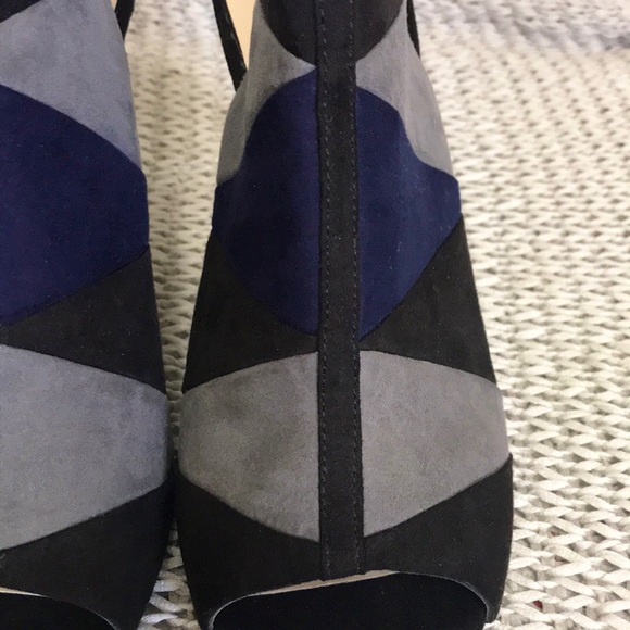 Nine West Color Block Peep Toe Booties - Picture 9 of 16